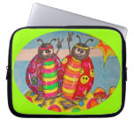 Peace and Love Hippie Lady Bugs Computer Sleeve