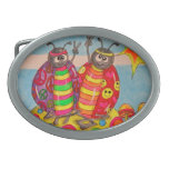 Peace and Love Hippie Lady Bugs belt buckles