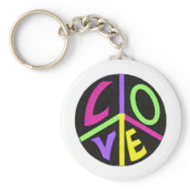 Peace and Love Key Chains