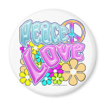 Peace And Love magnets