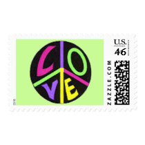 Peace and Love postage by Rave_On Peace and Love postage
