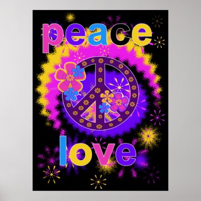 Promote peace and love and enjoy the bright, hot colors at the same time 