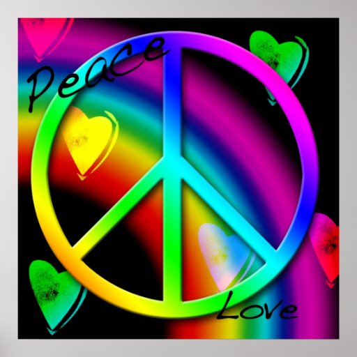 Peace And Love Poster Zazzle