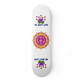 Peace and Love skateboard