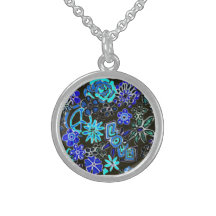 Peace and Love Sterling necklace