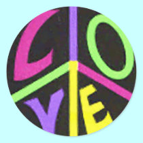 Peace and Love stickers