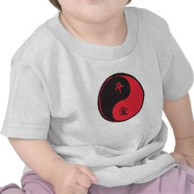 simbolos de amor y paz. Paz y amor Yinyang Tshirt por