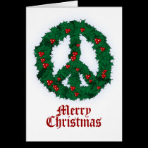 Peace and Merry Christmas Card cards