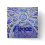 Peace Angel Art Button Pin Pendant (Square)