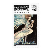 Peace Angel Christmas Postage Stamps