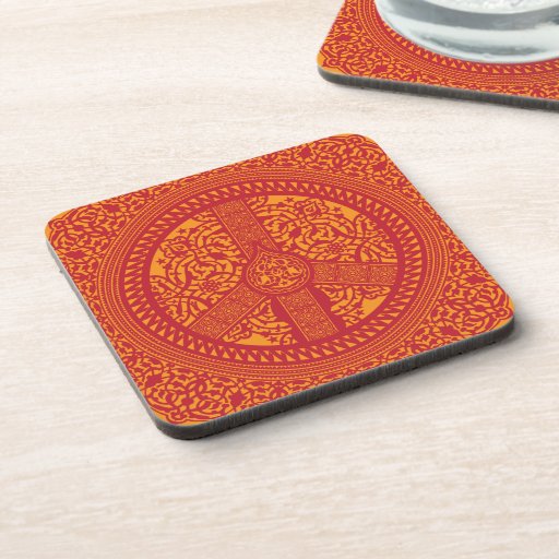 Peace Arabesque Cork Coaster