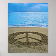 peace at the ocean print