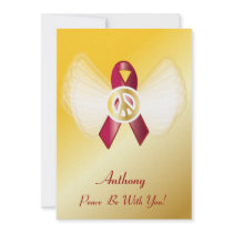 Peace Be With You! AIDS/HIV Heart Disease Ribbon Invite