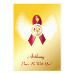 Peace Be With You! AIDS/HIV Heart Disease Ribbon Invite