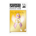 Peace Be With You! Breast Cancer Ribbon Postage stamp