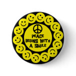 PEACE BEGINS WITH A SMILE PINS