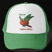 Peace Begins Within hats by ARTegrity Peace Begins Within hats