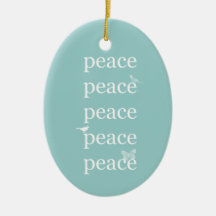 Peace Birds Christmas Ornaments