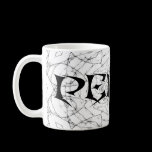 Peace Black And White Design Mug mugs