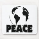 Peace Black&White Earth-Light mousepads