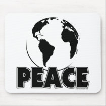 Peace Black&White Earth-Light mousepads by Curious_Dreams Peace Black&White Earth-Light mousepads