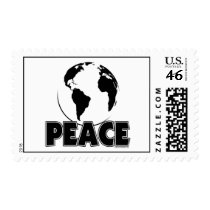 Peace Black&White Earth-Light postage