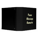 Peace, Blessings, Namaste. Vinyl Binder