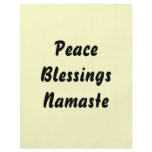 Peace, Blessings, Namaste. Custom Flyer