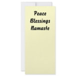 Peace, Blessings, Namaste. Rack Card Design