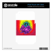 Peace Blossom Roses iPod Touch 4G Decals