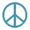 peace blue cloth-like t-shirts