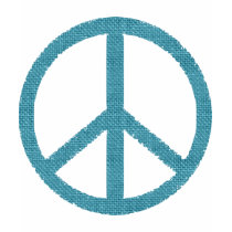 peace blue cloth-like t-shirts