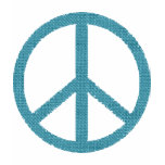 peace blue cloth-like shirt