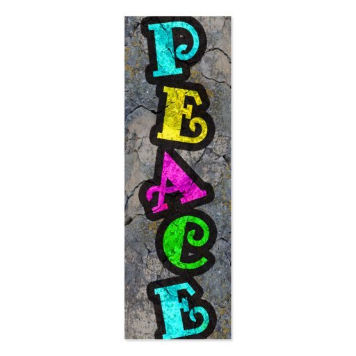 Peace Bookmarks Business Cards (front side)