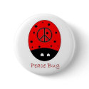 peace bug button white by peace_patch peace bug button white