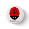 peace bug mini button white by peace_patch peace bug mini button white