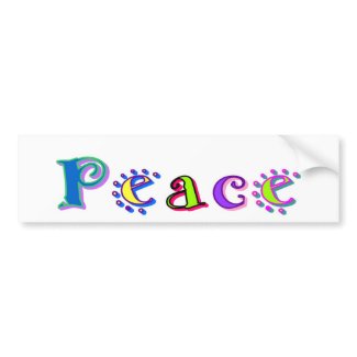 Peace Bumper Sticker bumpersticker