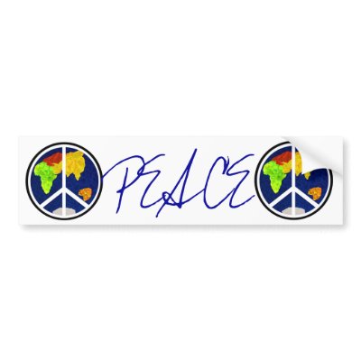 PEACE Bumper Sticker by PeaceMontessori