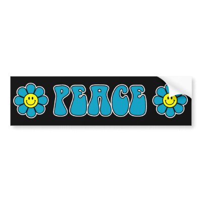 Peace Bumper Sticker (Blue) by screwballgraphics