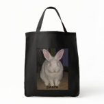 peace bunny tote bags