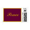 Peace Burgundy Wine Stamp with Gold by pier0045 Peace Burgundy Wine Stamp with Gold