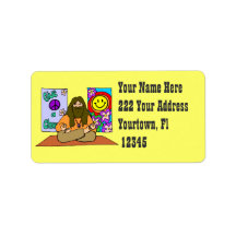 Peace Bus Retro  Address Label