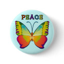 PEACE BUTTERFLY buttons