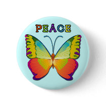 PEACE BUTTERFLY buttons by dgpaulart PEACE BUTTERFLY buttons