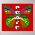 Peace Butterfly posters