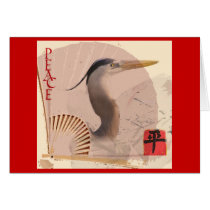 Peace Card Red by ArtByLindaLou Peace Card Red