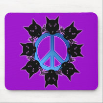 Peace cats mousepads by wolffreeborn Peace cats mousepads