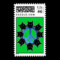 Peace cats postage