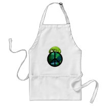 peace chameleon apron
