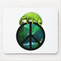 peace chameleon mouse pads